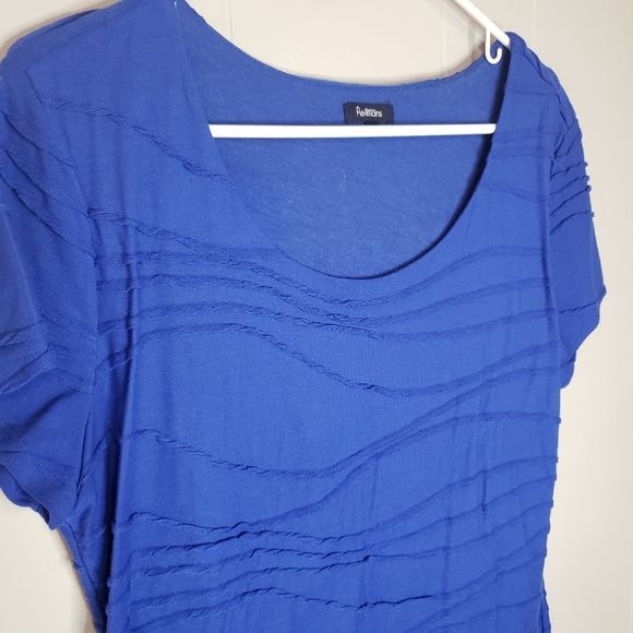 3 for $25 Reitmans Blue scoop neck blouse top XL Extra large - Picture 3 of 6
